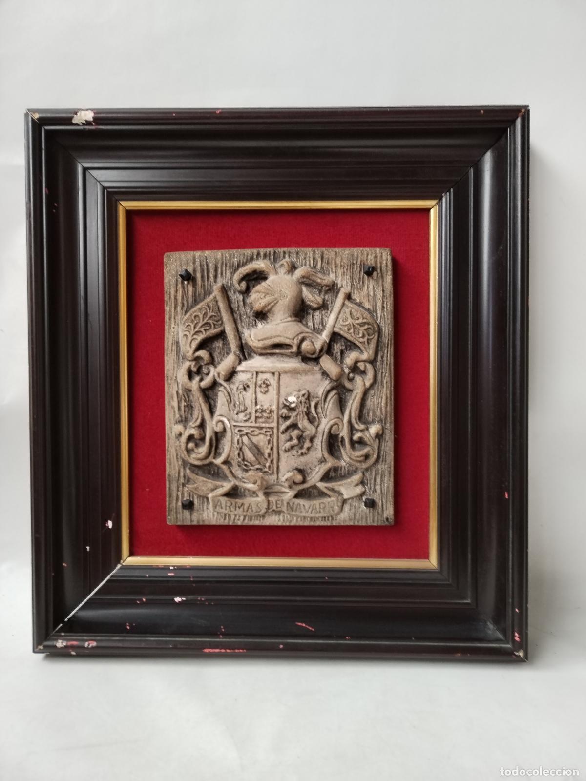 Otros objetos de arte: cuadro escudo armas de navarro - Foto 1