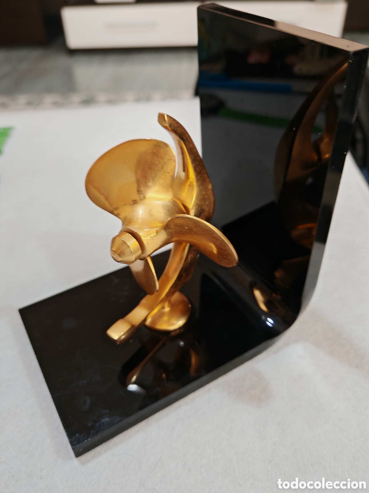 Otros objetos de arte: H&eacute;lice barco bronce y metraquilato - Foto 2