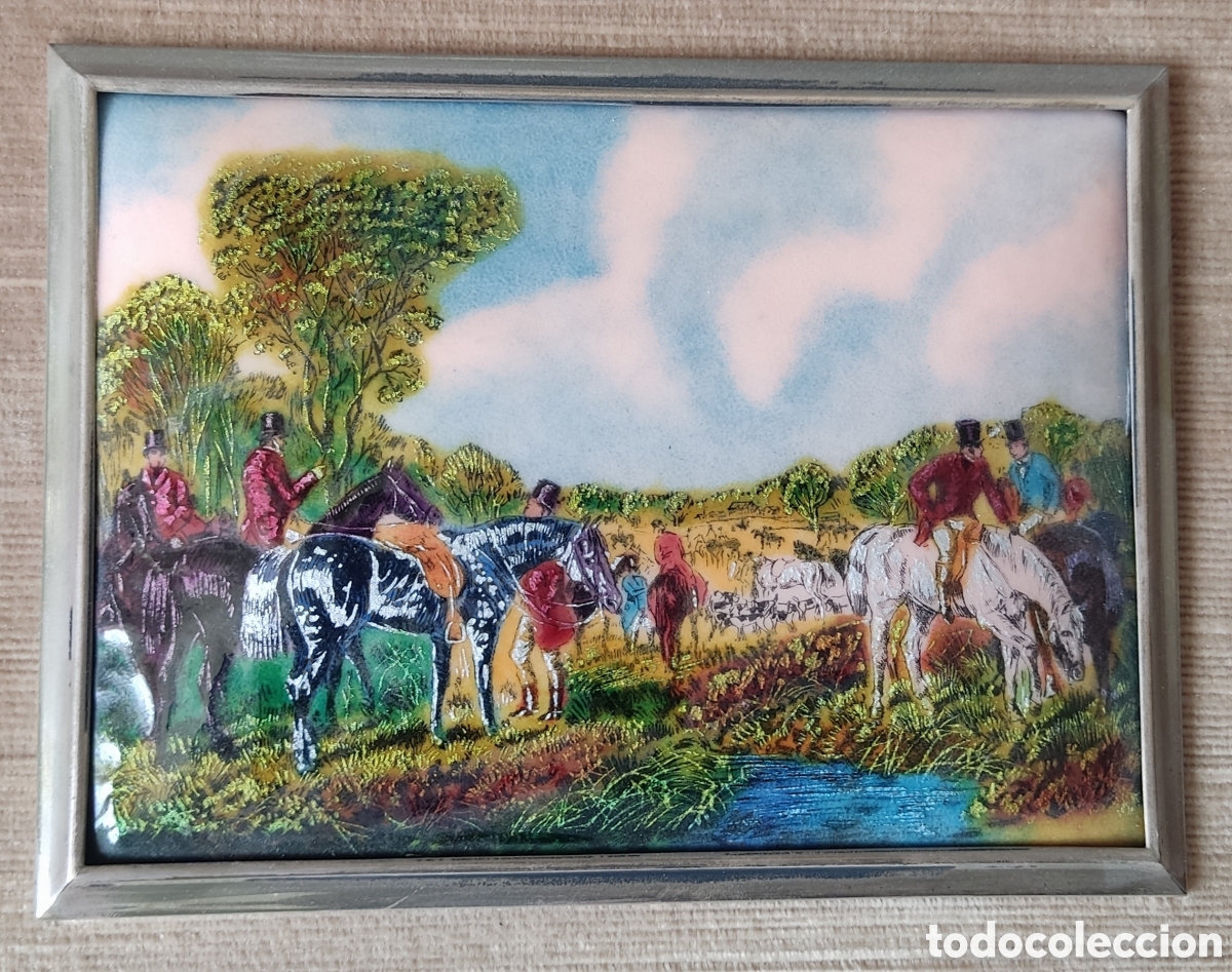 Otros objetos de arte: Relieve esmaltado de JF Herring - Foto 2