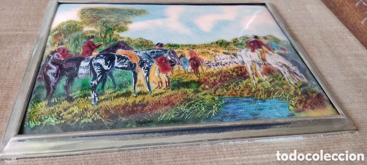 Otros objetos de arte: Relieve esmaltado de JF Herring - Foto 4