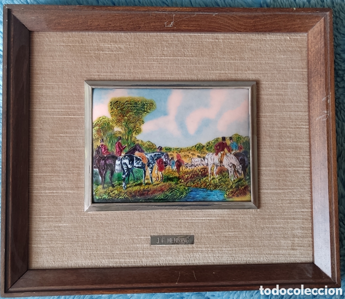 Otros objetos de arte: Relieve esmaltado de JF Herring - Foto 1