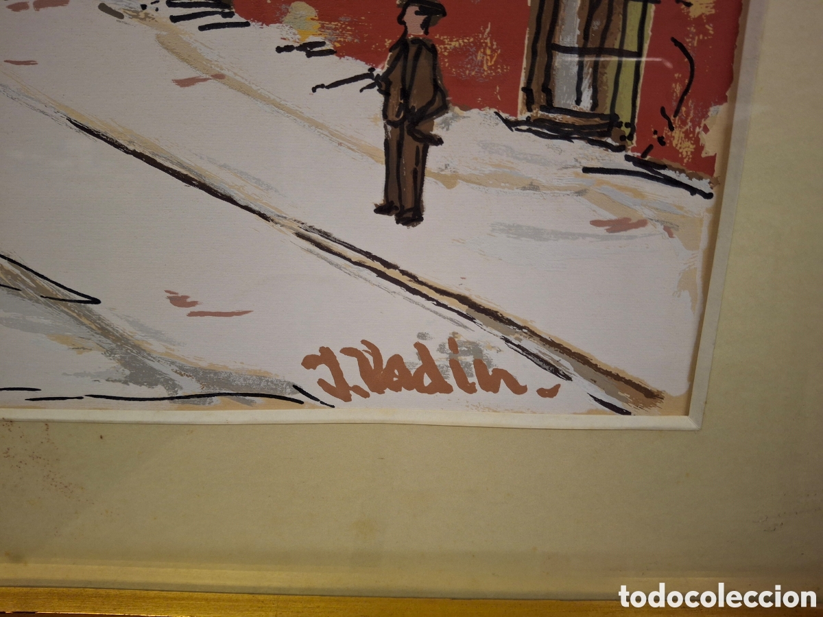 Otros objetos de arte: Cuadro firmado J. Vadin. - Foto 2