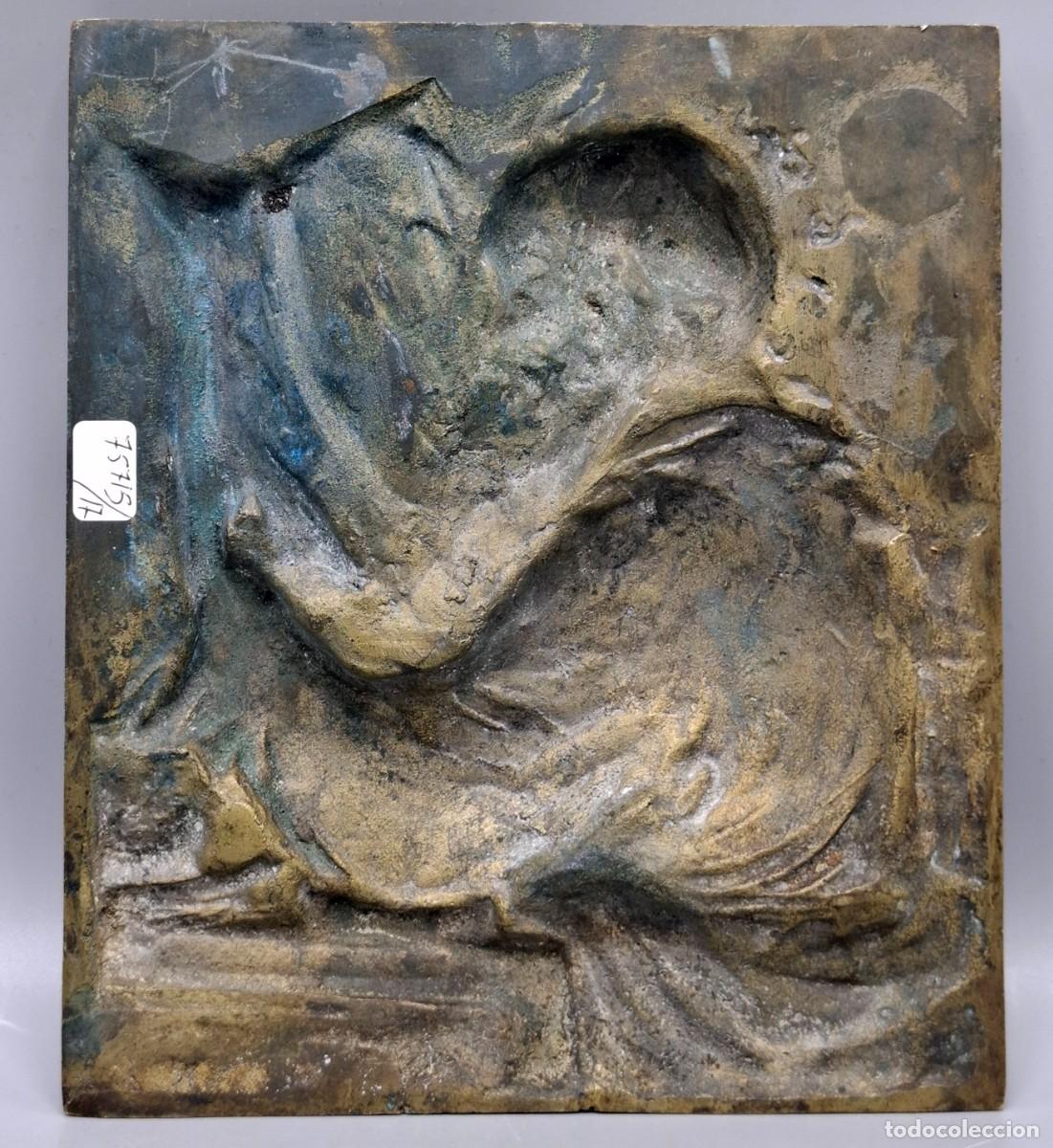 Otros objetos de arte: + PLACA DE BRONCE EN ALTORRELIEVE - PITAGORAS - PIEZA DE DE COLECCION - Foto 2