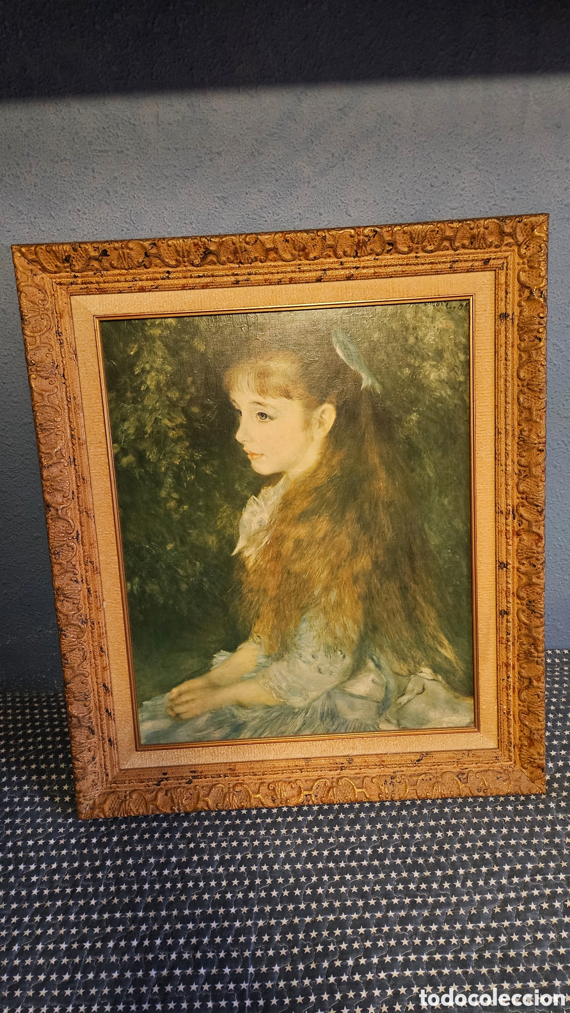 Otros objetos de arte: Cuadro antiguo con marco de madera - Foto 1