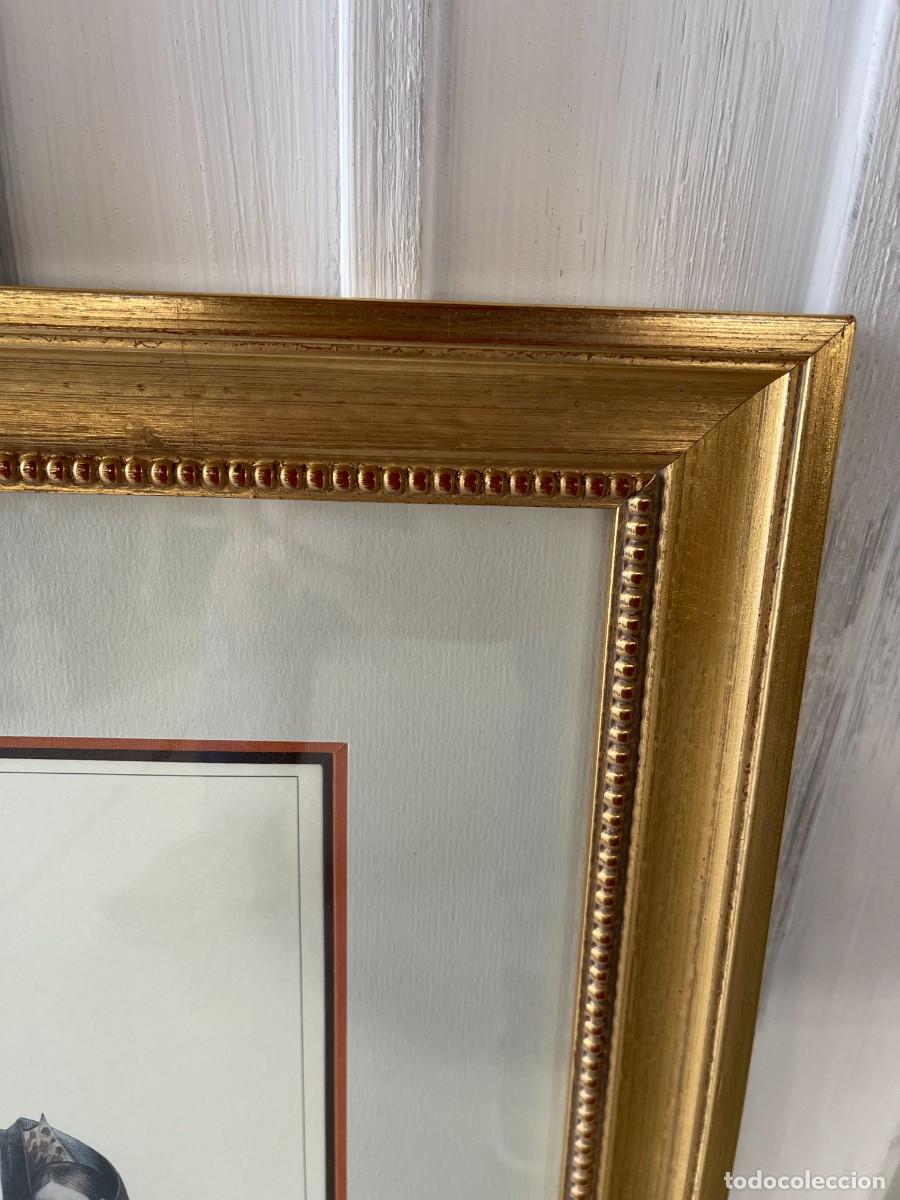 Otros objetos de arte: pareja cuadro marco pan de oro con cristal - Foto 4