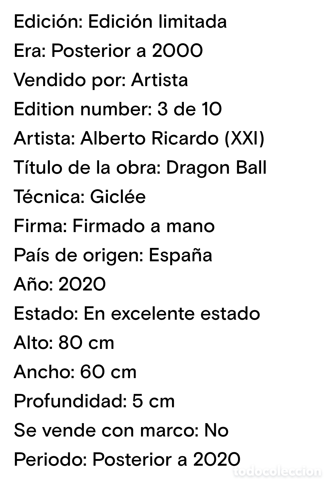 Otros objetos de arte: N 32 DRAG&Oacute;N BALL EDICI&Oacute;N LIMITADA - Foto 10