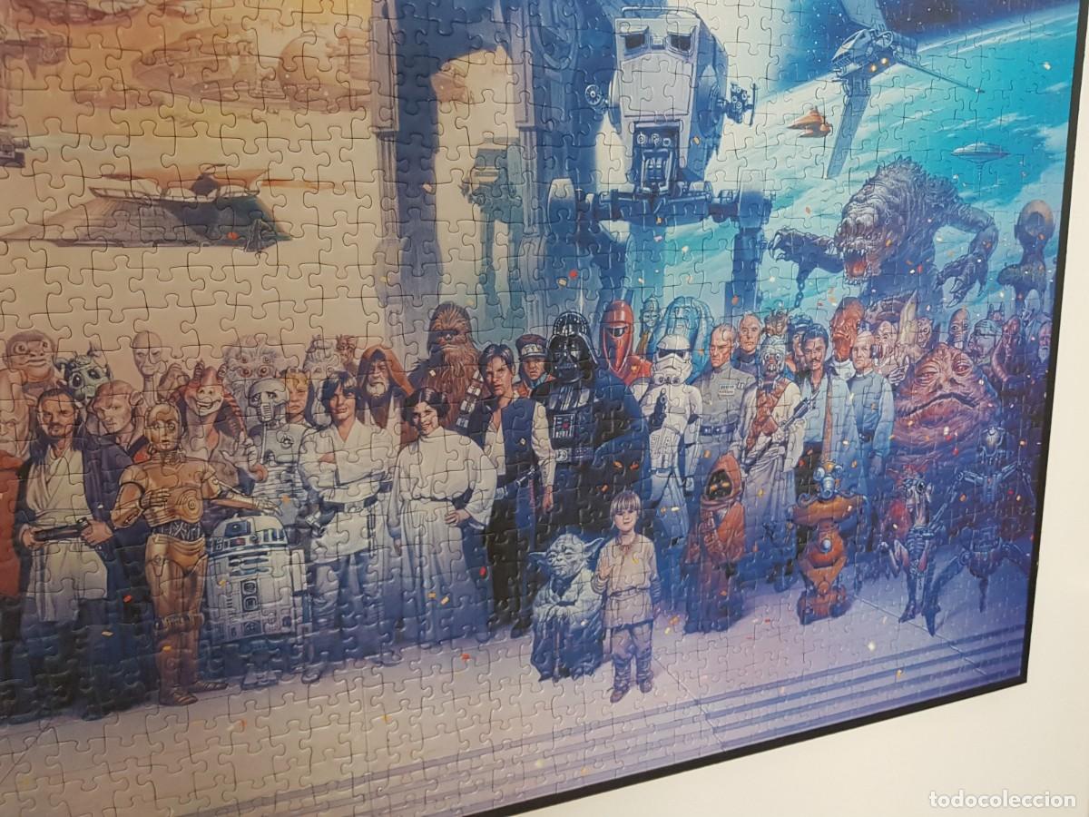 Otros objetos de arte: Cuadro puzzle de Star Wars de 2000 piezas montado y pegado sobre MD - Foto 2