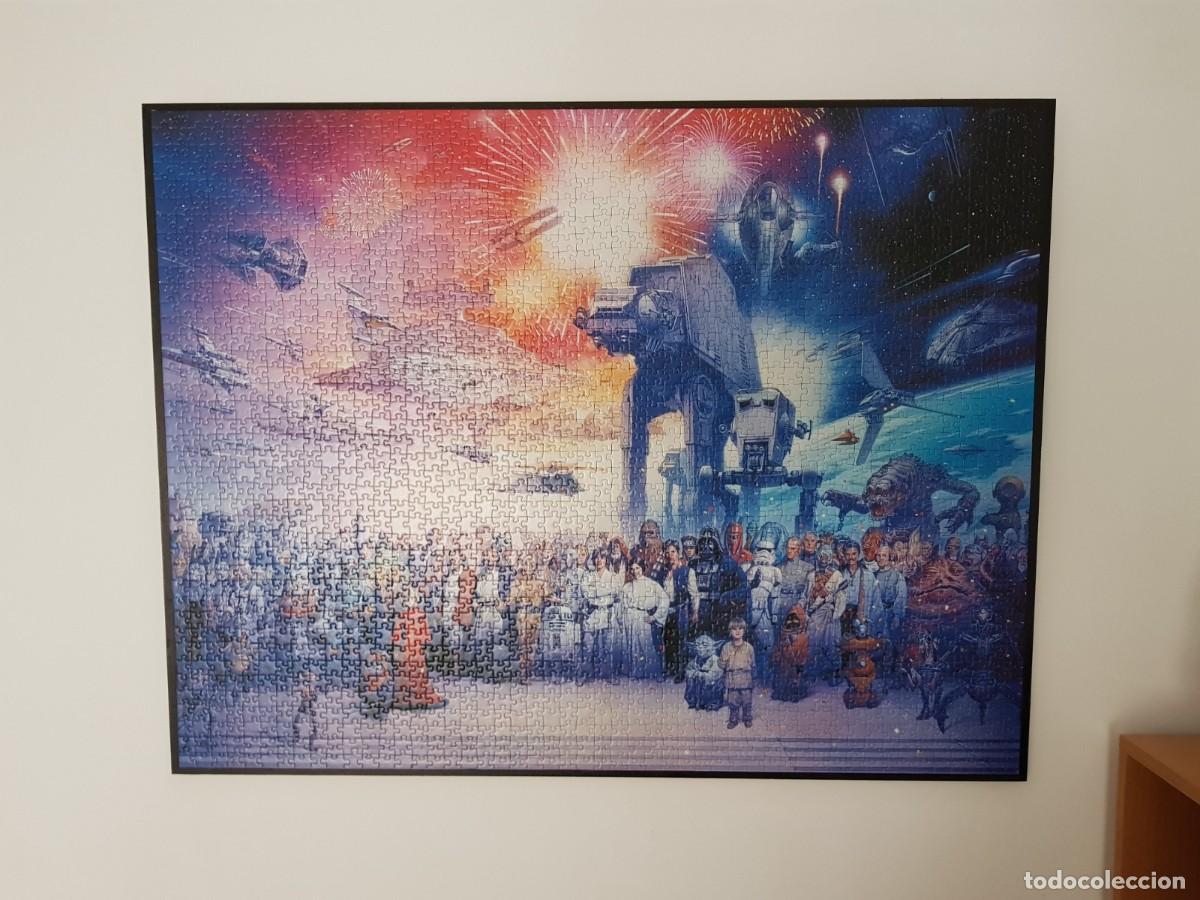 Otros objetos de arte: Cuadro puzzle de Star Wars de 2000 piezas montado y pegado sobre MD - Foto 5