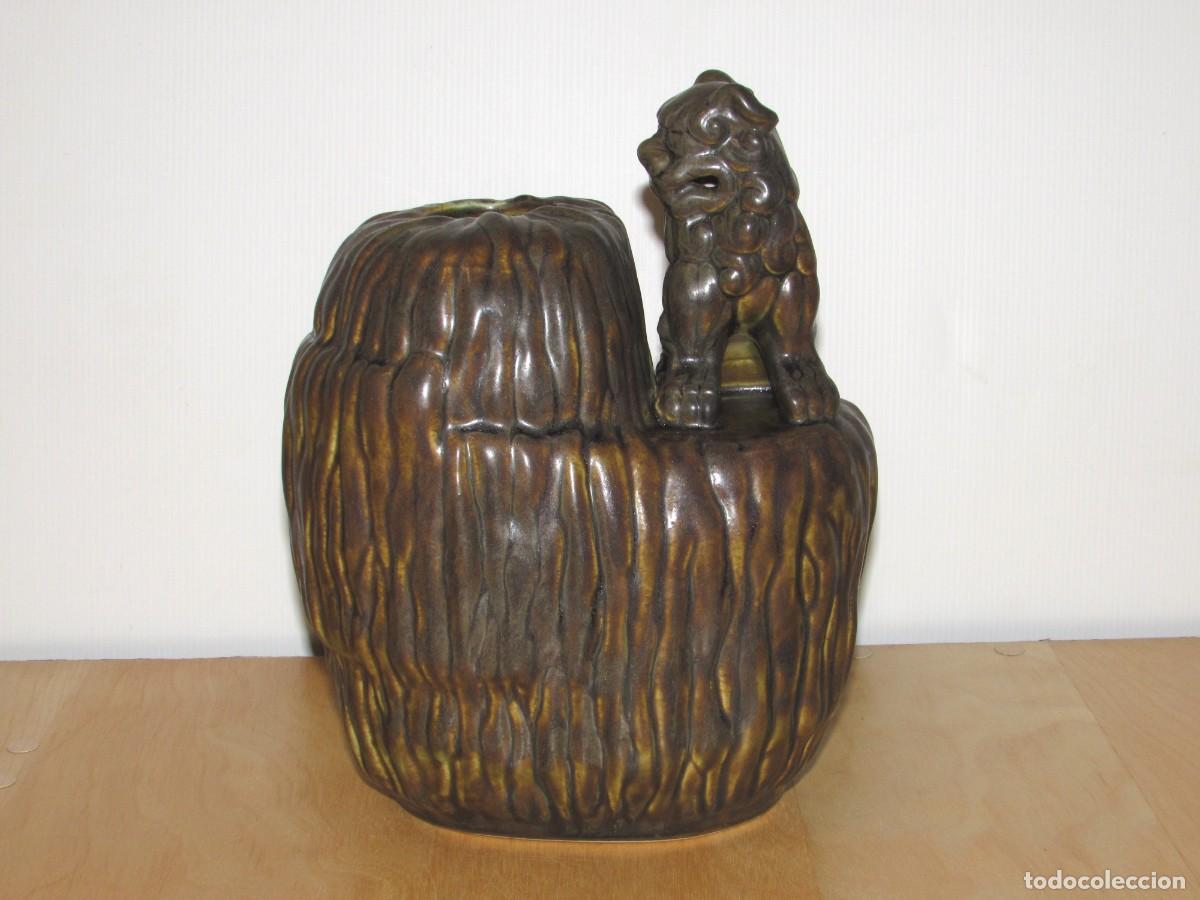 Andere Kunstgegenst&auml;nde: Jarr&oacute;n estilo oriental cer&aacute;mica Perro drag&oacute;n Foo Le&oacute;n Fu Shishi Quimera guardi&aacute;n Per B. Sundberg
