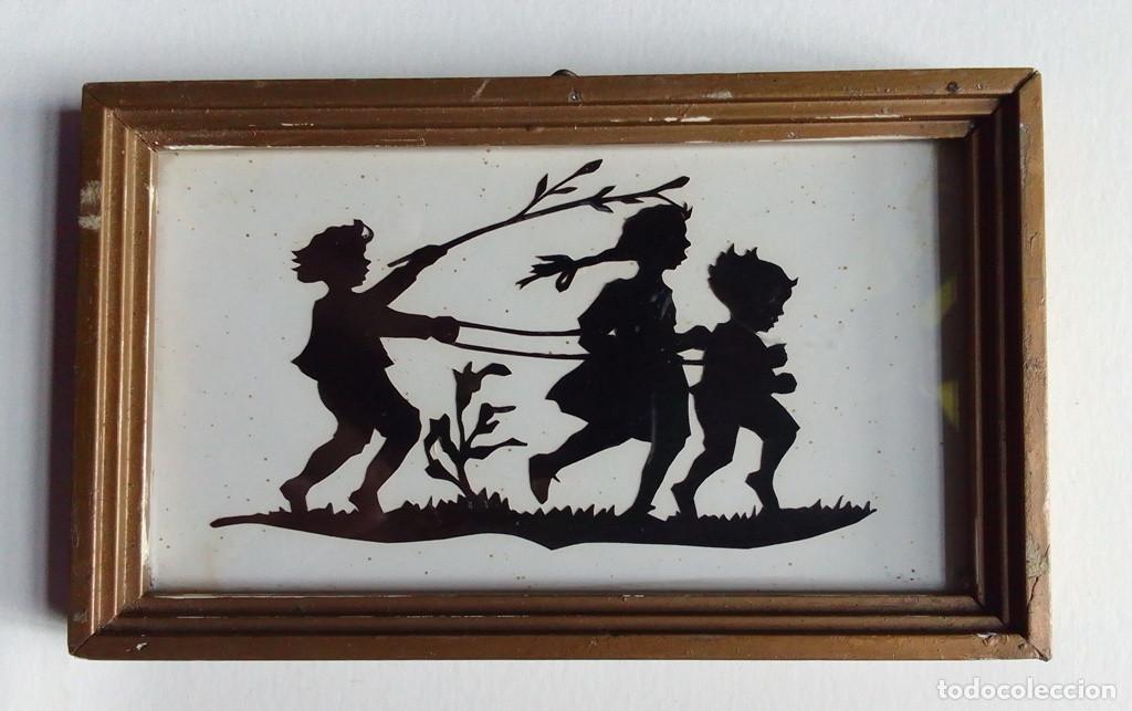 Otros objetos de arte: Cuadrito Knipwerk tema ni&ntilde;os jugando. - Foto 1