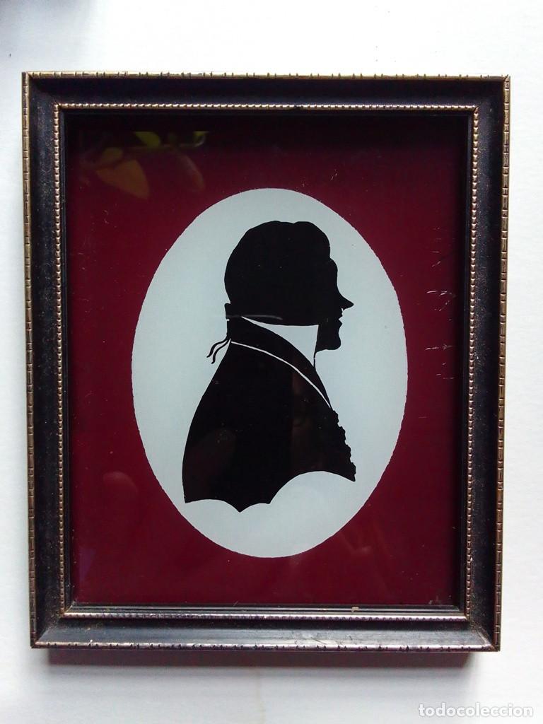 Otros objetos de arte: Cuadrito Knipwerk. Perfil caballero - Foto 1