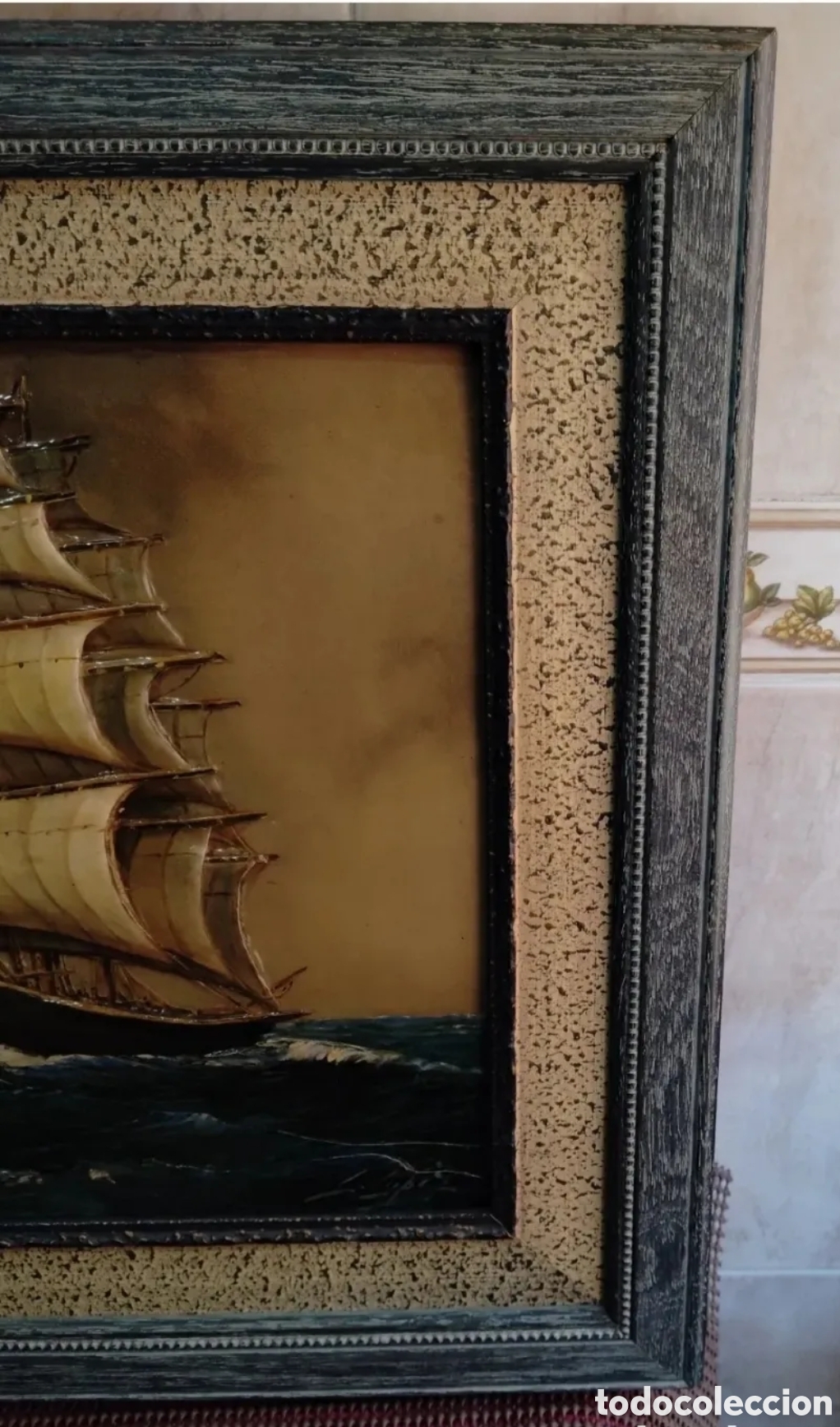 Otros objetos de arte: Cuadro tridimensional motivo barcos. - Foto 2