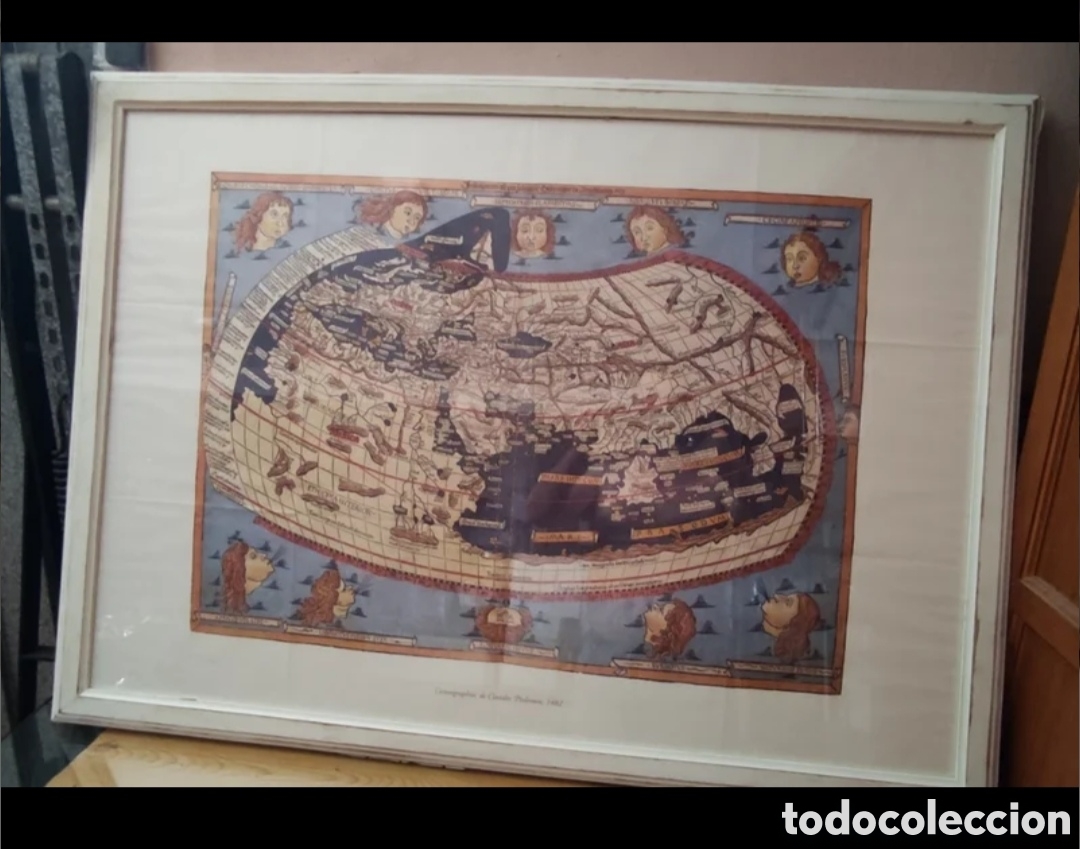 Otros objetos de arte: Cuadro, Lamina Cosmograf&iacute;a Ptolomeo - Foto 2