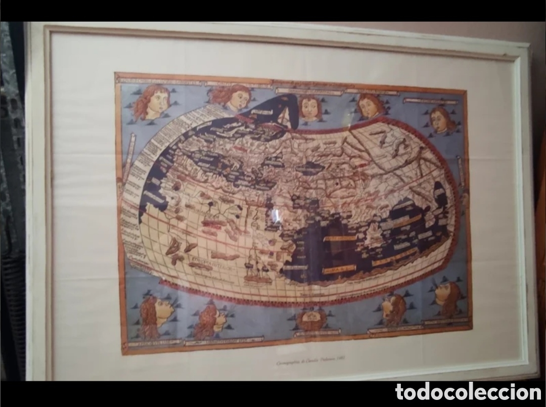 Otros objetos de arte: Cuadro, Lamina Cosmograf&iacute;a Ptolomeo - Foto 3
