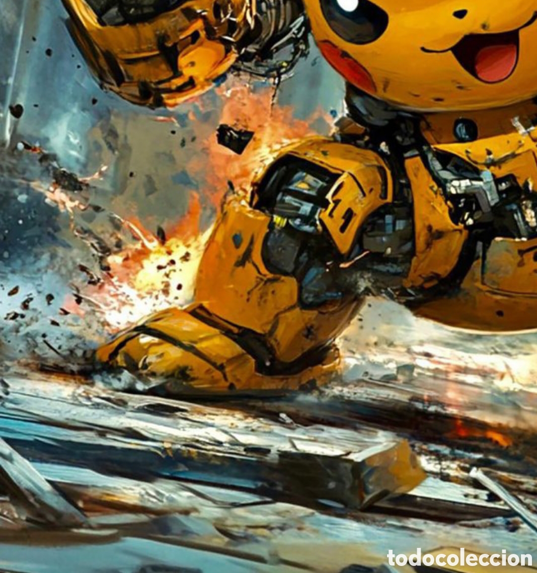 Otros objetos de arte: N 37 PIKACHU IMPRESI&Oacute;N GICLEE - Foto 4