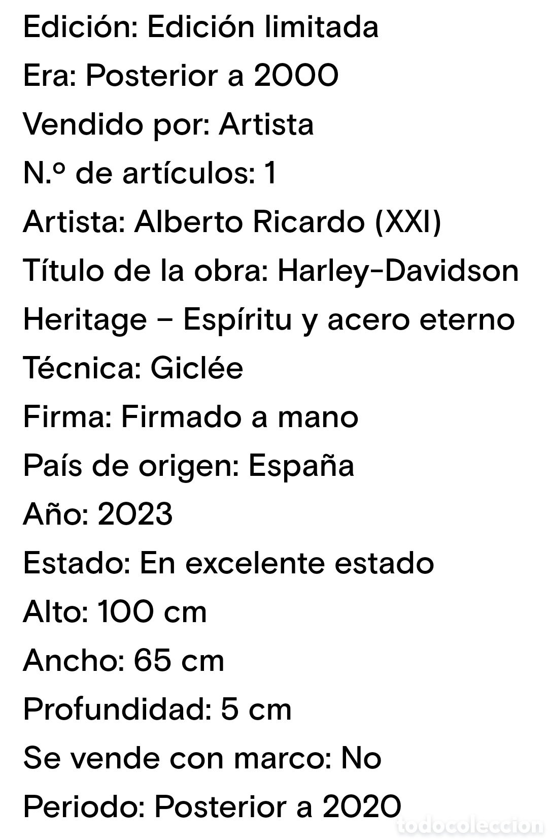 Otros objetos de arte: N 40 RETRATO DE HARLEY DAVIDSON - Foto 9