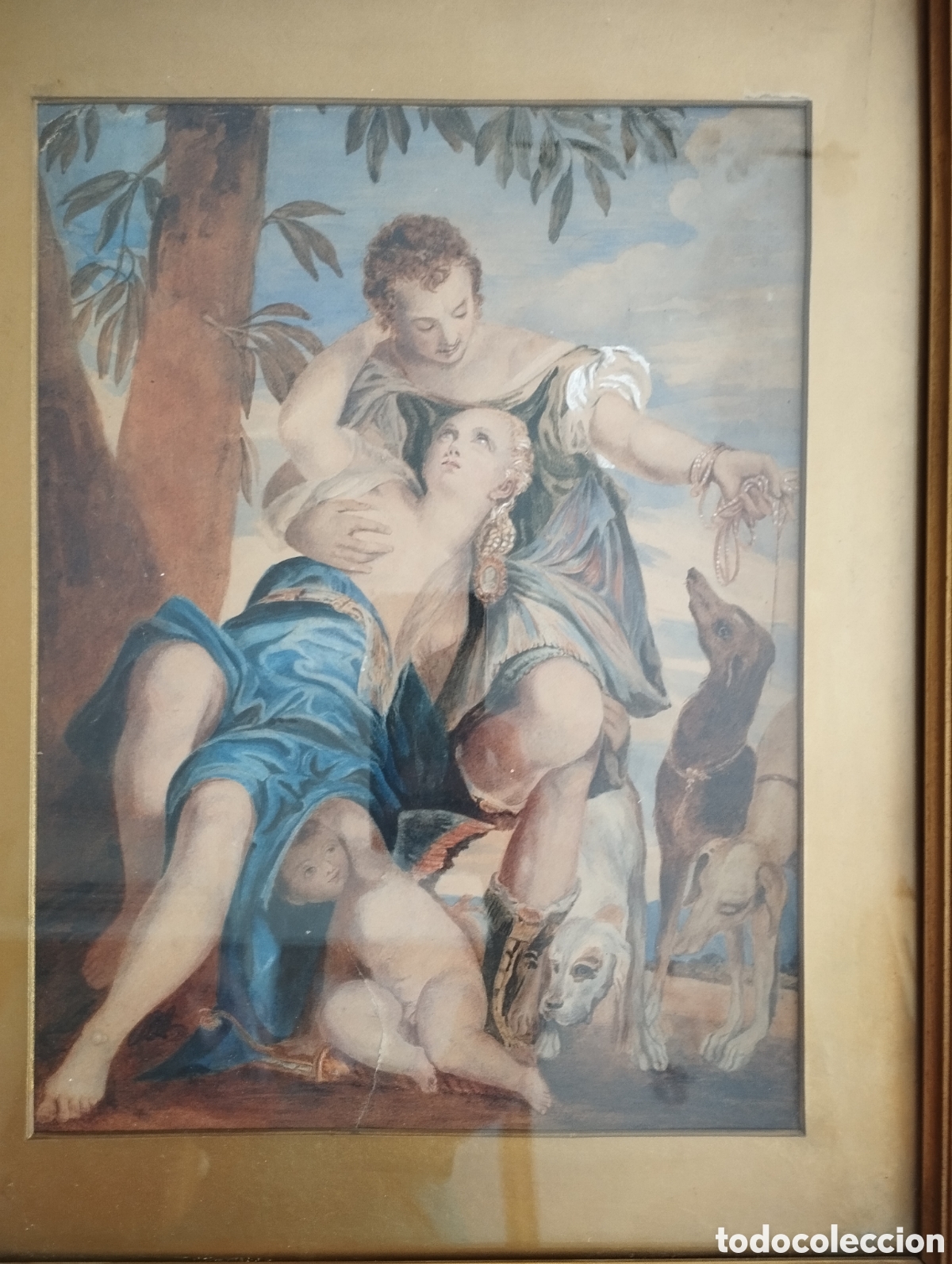 Otros objetos de arte: Serigraf&iacute;a &rdquo;Venus y Adonis&rdquo; - Foto 3