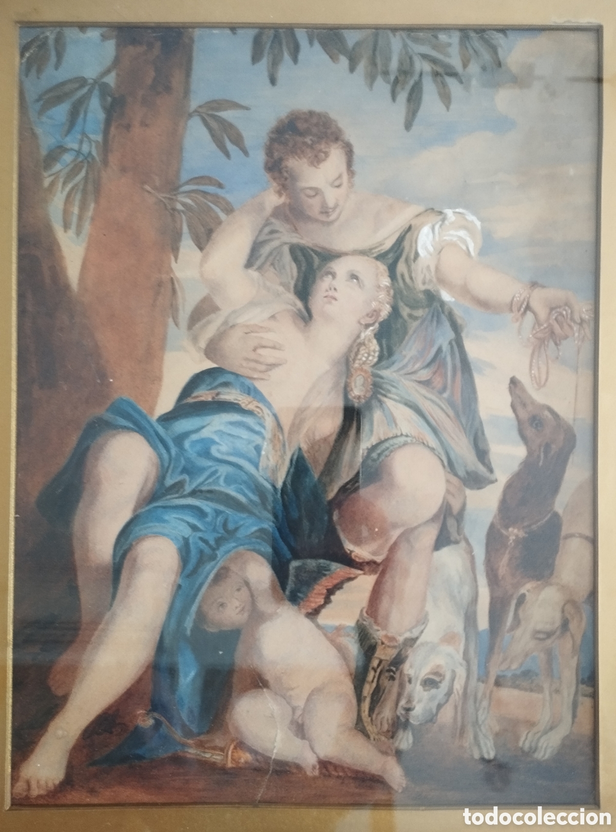 Otros objetos de arte: Serigraf&iacute;a &rdquo;Venus y Adonis&rdquo; - Foto 1