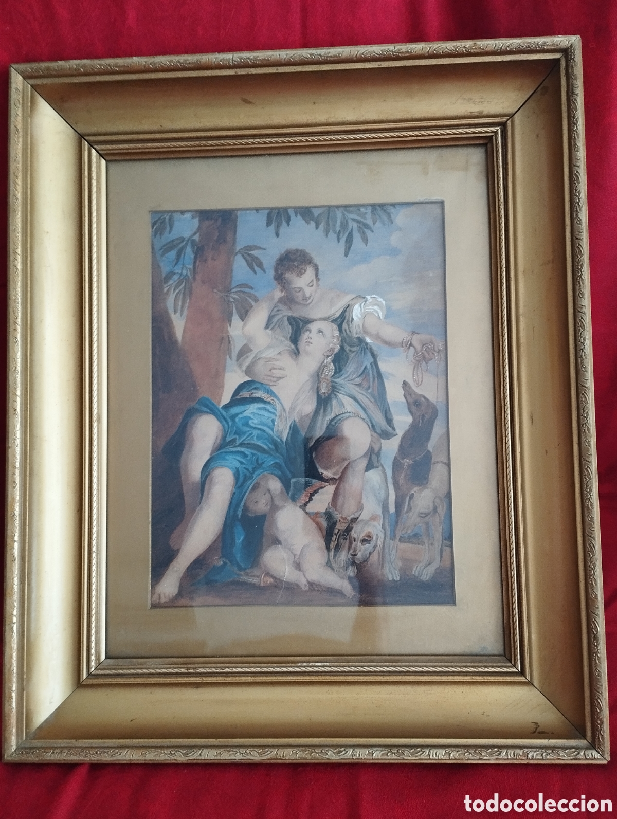 Otros objetos de arte: Serigraf&iacute;a &rdquo;Venus y Adonis&rdquo; - Foto 2