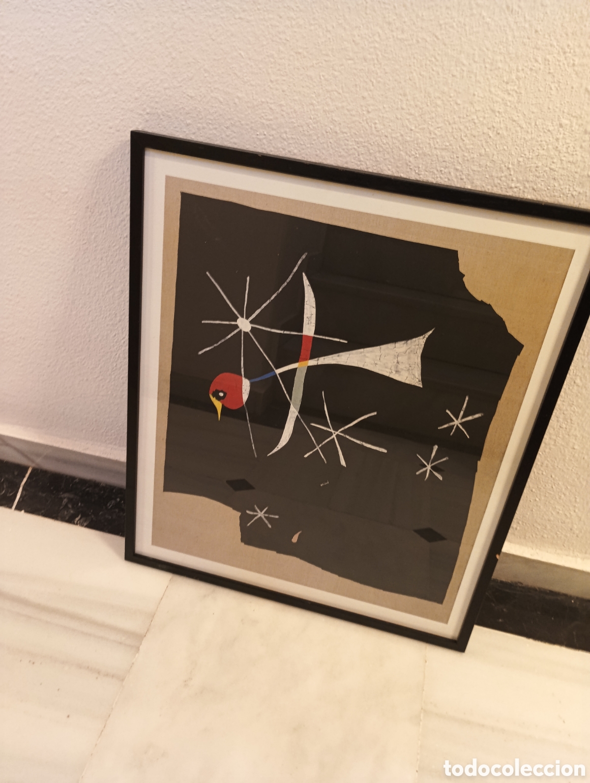 Otros objetos de arte: Imagen enmarcada Joan Mir&oacute;: p&aacute;jaro El loro - Foto 1