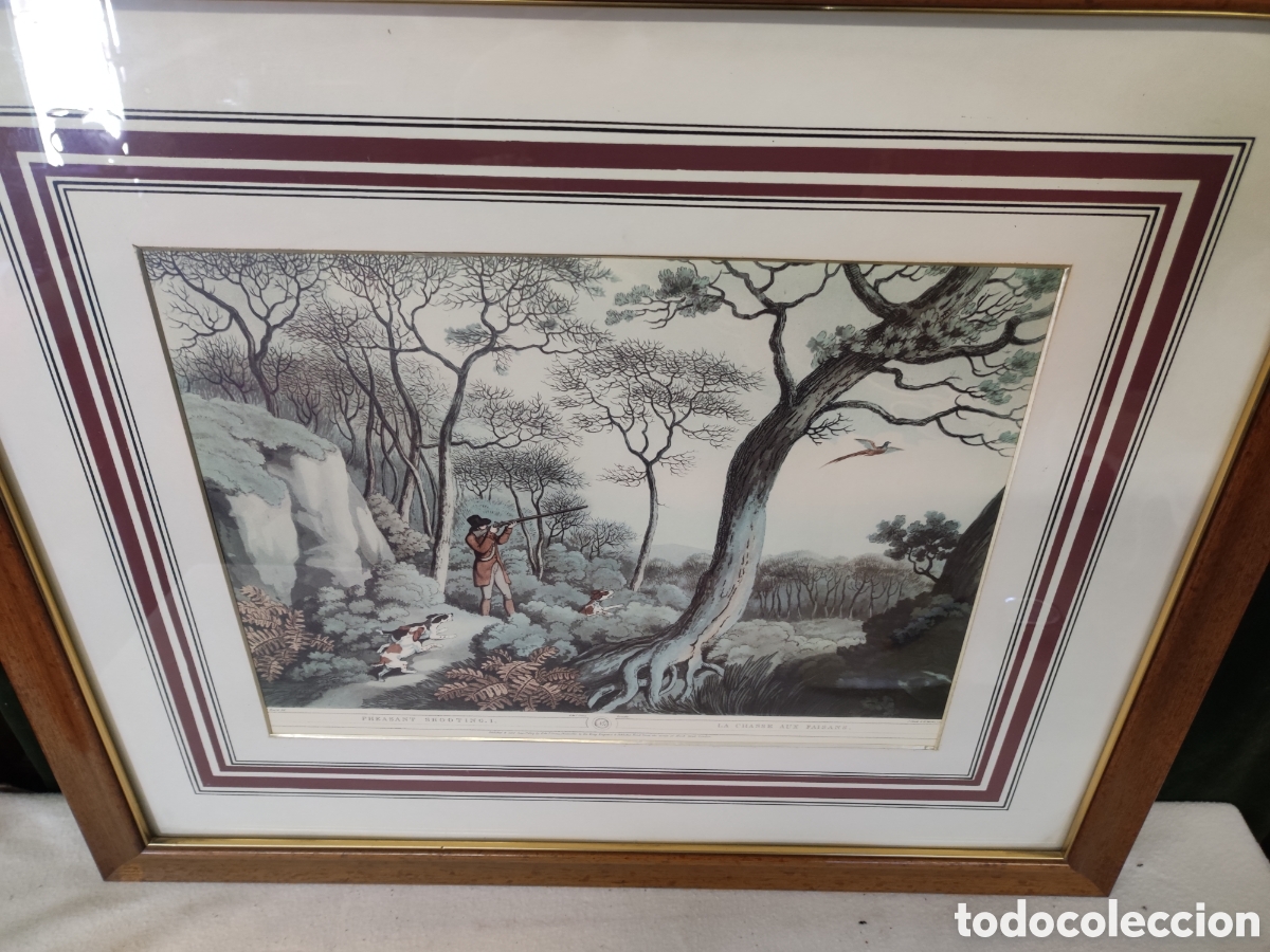 Otros objetos de arte: La caza del fais&aacute;n enmarcado - Foto 2