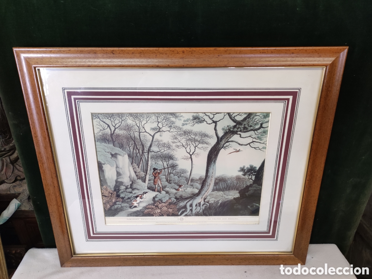 Otros objetos de arte: La caza del fais&aacute;n enmarcado - Foto 1
