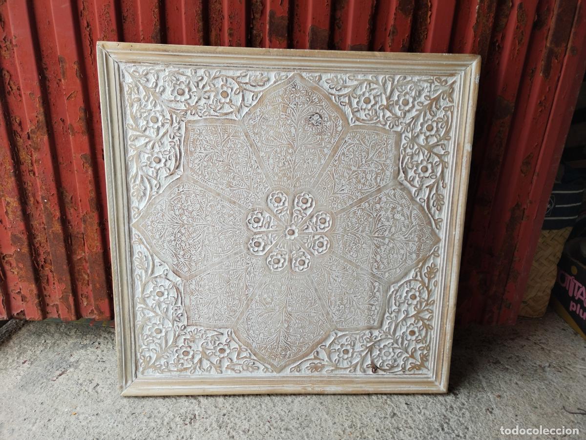 Otros objetos de arte: cuadro geometrico panel de madera tallada - Foto 5