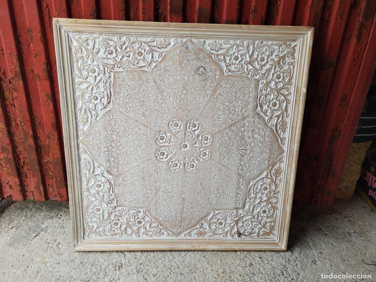 Otros objetos de arte: cuadro geometrico panel de madera tallada - Foto 1