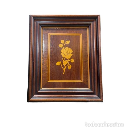 Otros objetos de arte: Cuadro de Madera con Rosa - Foto 1