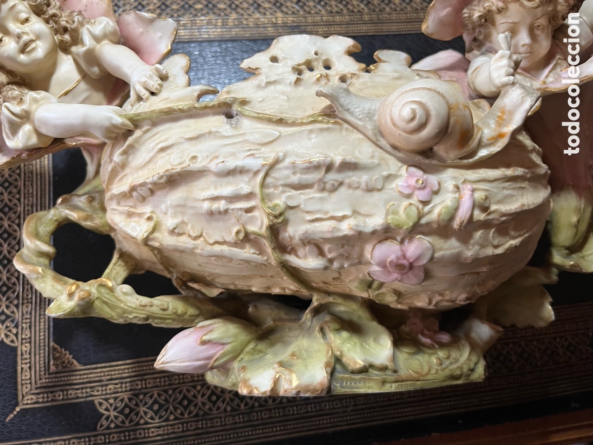 Otros objetos de arte: Magn&iacute;fica porcelana Turn Wein - Foto 4