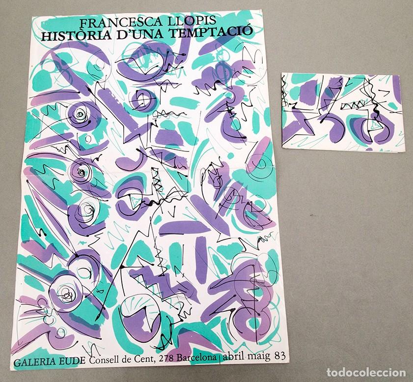 Otros objetos de arte: FRANCESCA LLOPIS - CARTEL Y CAT&Aacute;LOGO - EUDE - 1983 - Foto 1