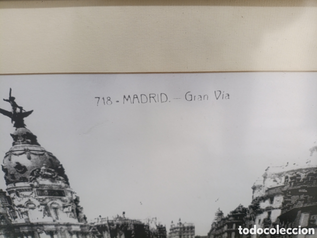 Otros objetos de arte: Cuadro antiguo Madrid Gran V&iacute;a - Foto 2