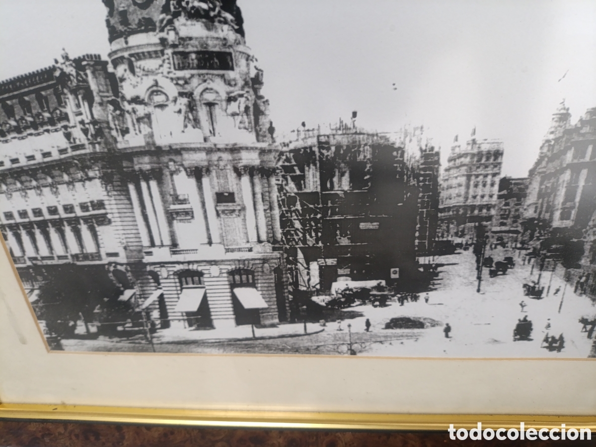Otros objetos de arte: Cuadro antiguo Madrid Gran V&iacute;a - Foto 3