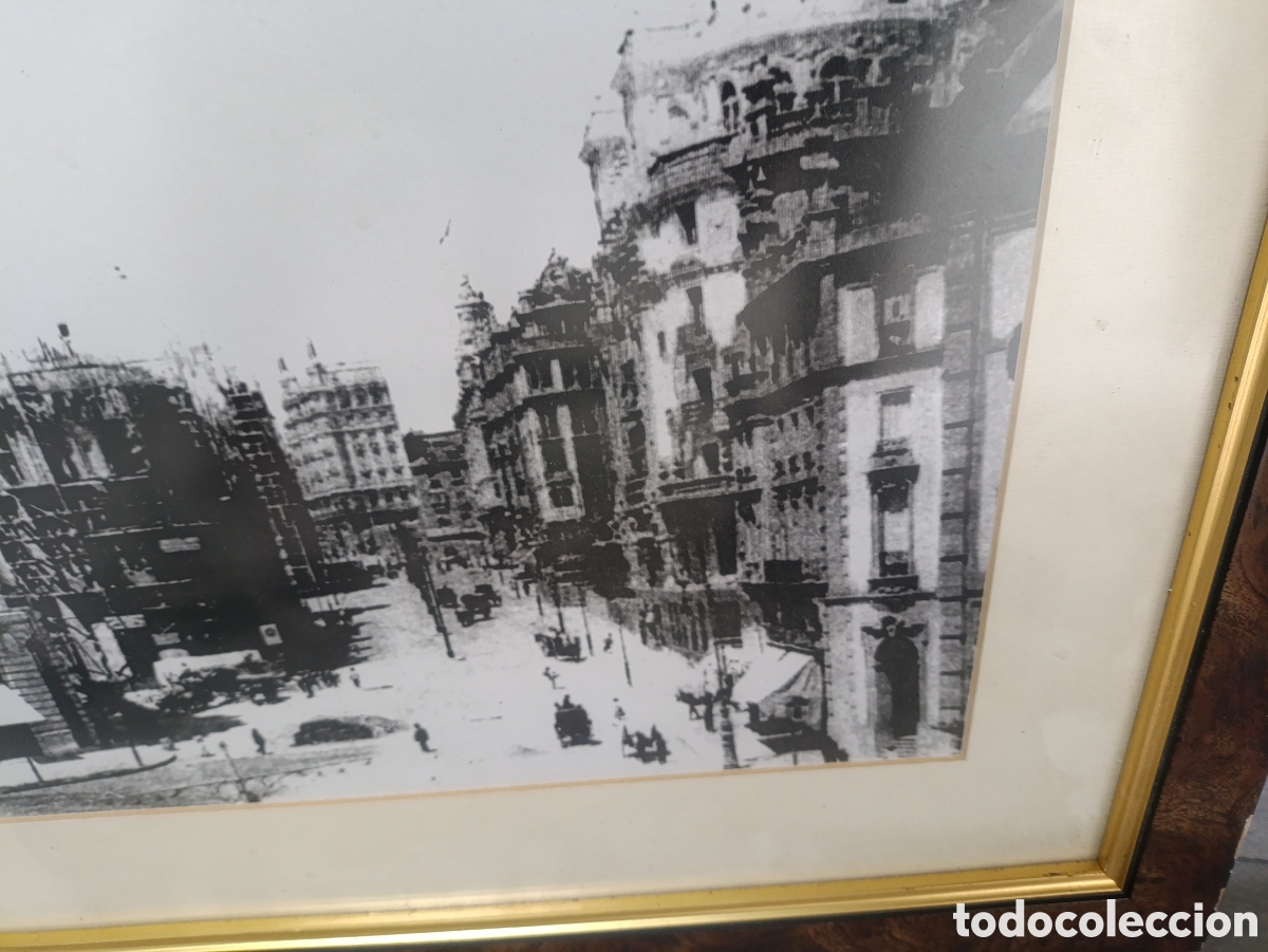 Otros objetos de arte: Cuadro antiguo Madrid Gran V&iacute;a - Foto 4