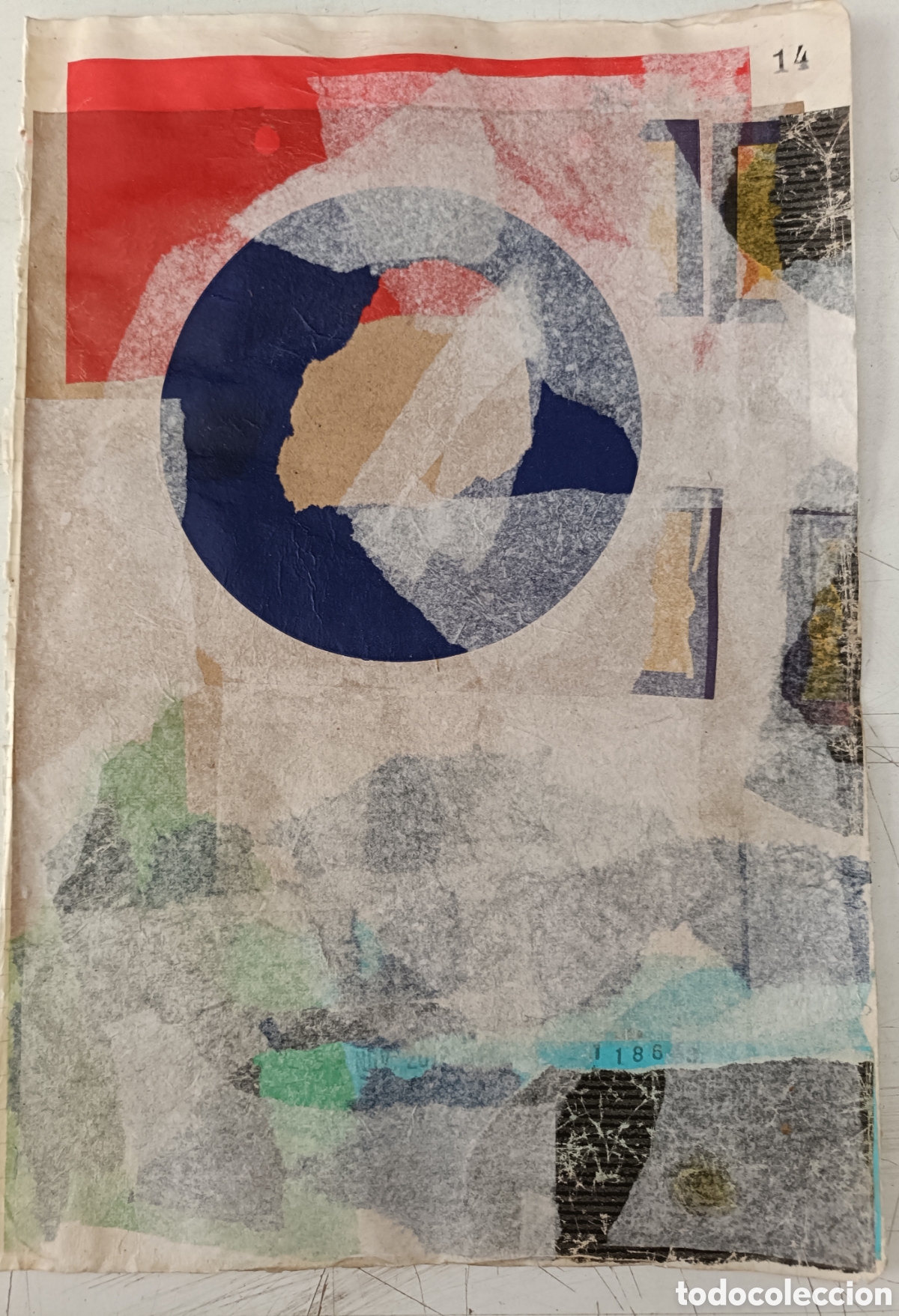 Otros objetos de arte: Collage sobre papel de libro de cuentas - Foto 1