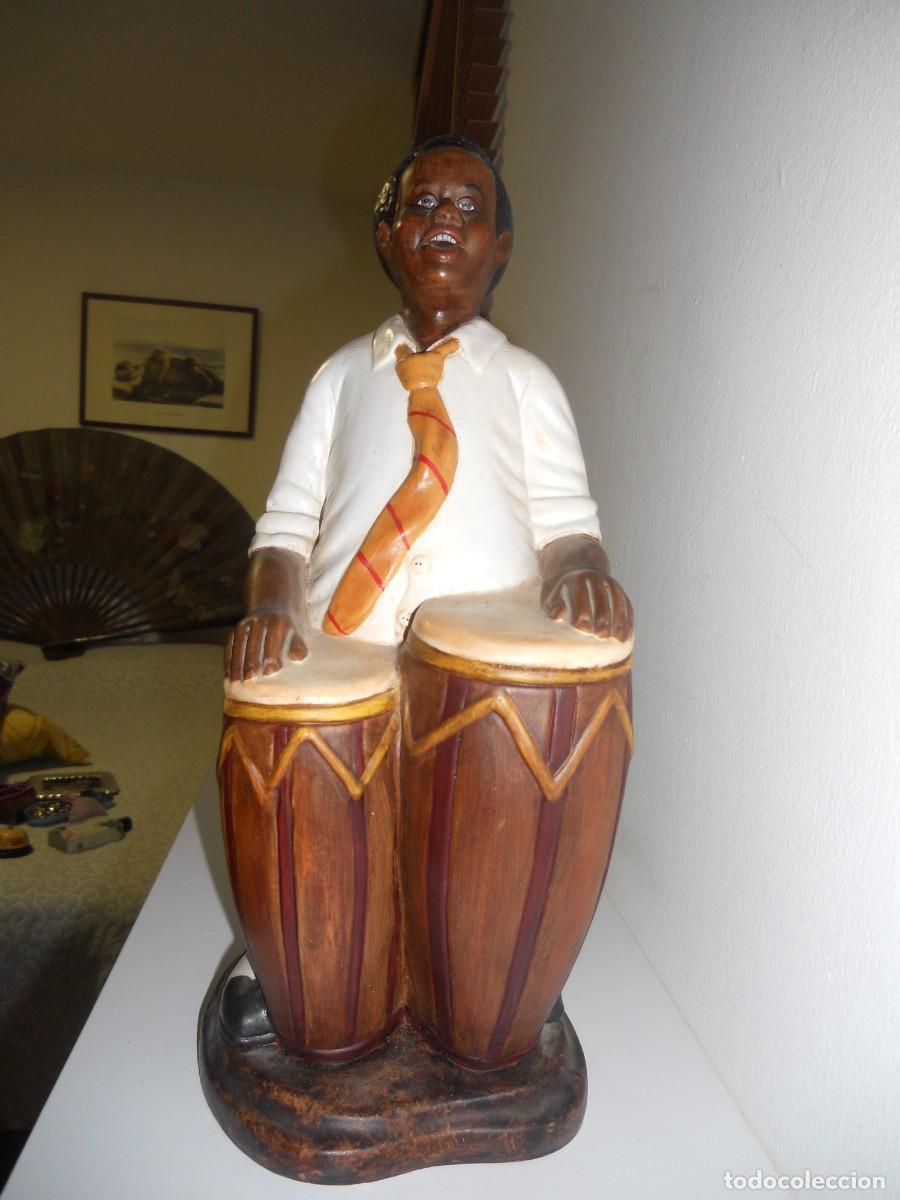 Otros objetos de arte: ANTIGUO NEGRO TOCANDO EL TAMBOR ( DE BARRO COCIDO ) - Foto 5