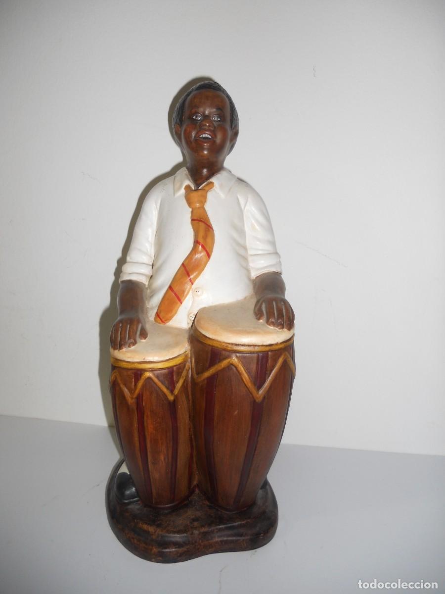 Otros objetos de arte: ANTIGUO NEGRO TOCANDO EL TAMBOR ( DE BARRO COCIDO ) - Foto 7