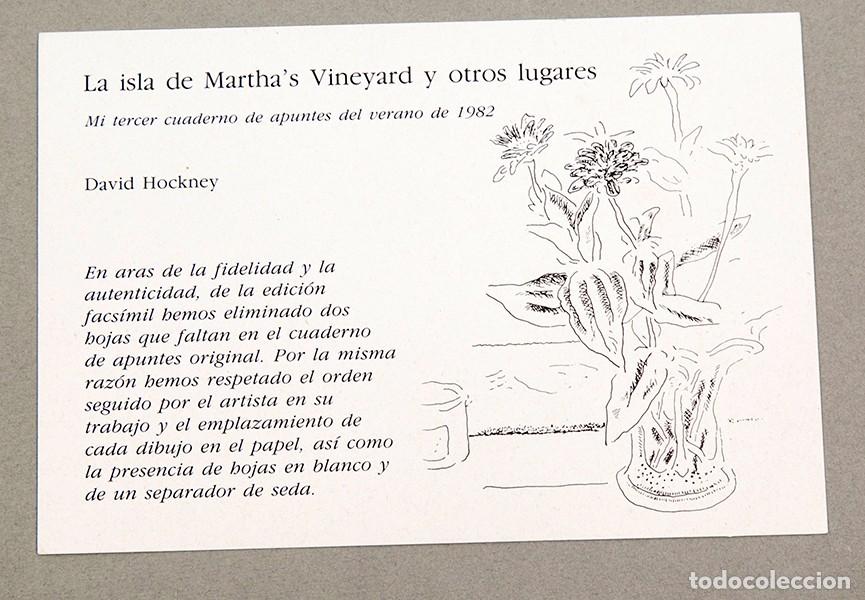 Otros objetos de arte: DAVID HOCKNEY - LA ISLA DE MARTHAS VINEYARD Y OTROS LUGARES - 1982 - Foto 1