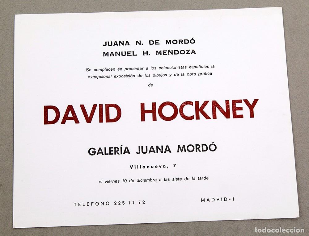 Otros objetos de arte: DAVID HOCKNEY - GALER&Iacute;A JUANA MORD&Oacute; - Foto 1