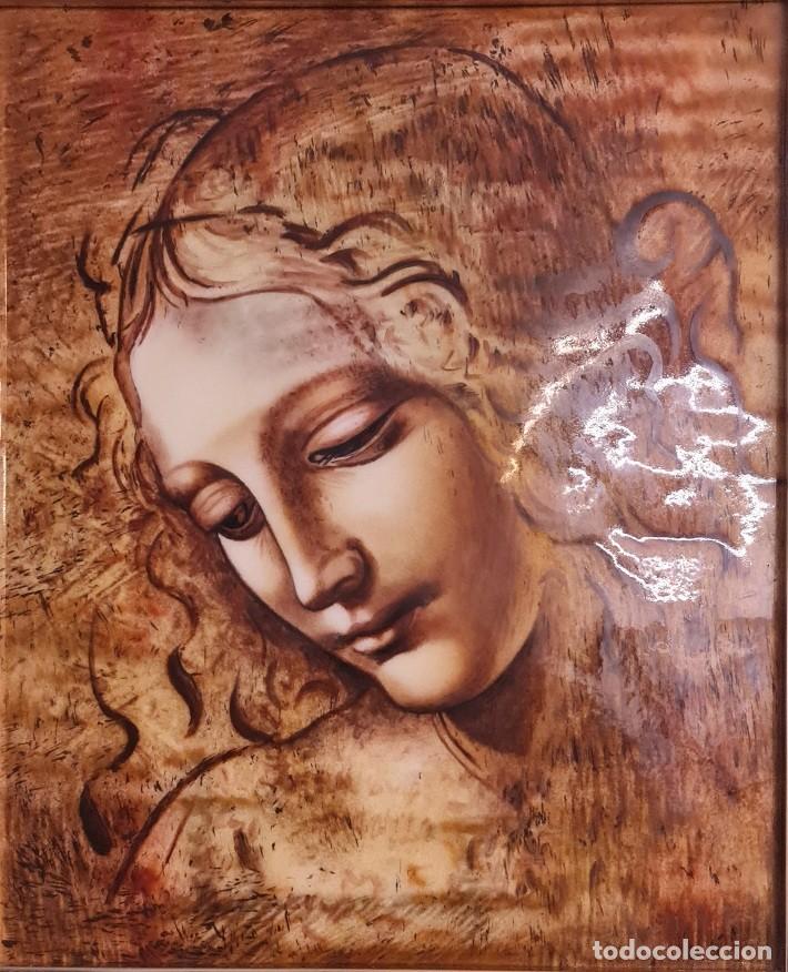 Otros objetos de arte: Cuadro esmalte Leonardo da Vinci - Foto 2