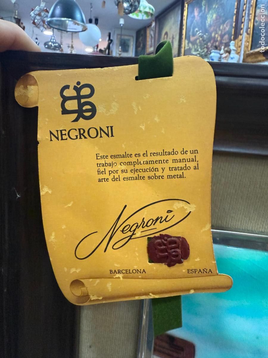 Otros objetos de arte: CUADRO ESMALTE NEGRONI - MEDIDA MARCO 52X45 CM - Foto 6