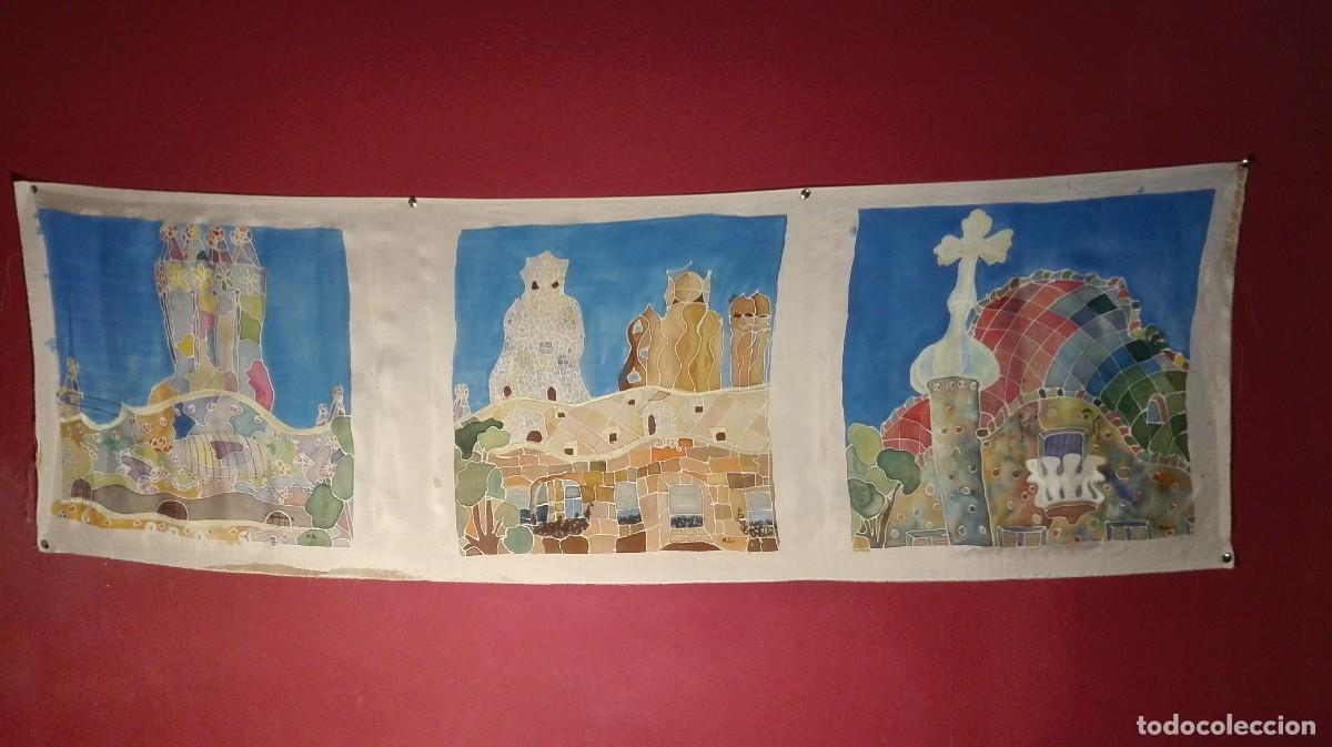 Otros objetos de arte: TAPIZ DE SEDA CON OBRAS DE GAUDI - Foto 1