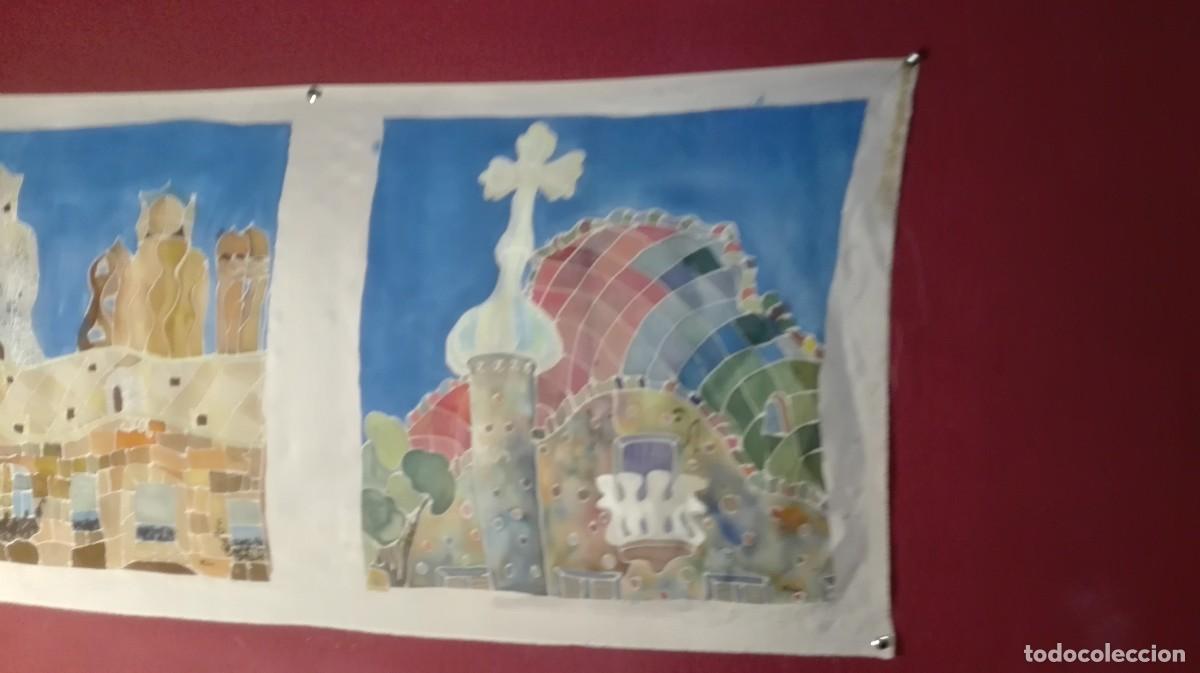 Otros objetos de arte: TAPIZ DE SEDA CON OBRAS DE GAUDI - Foto 4