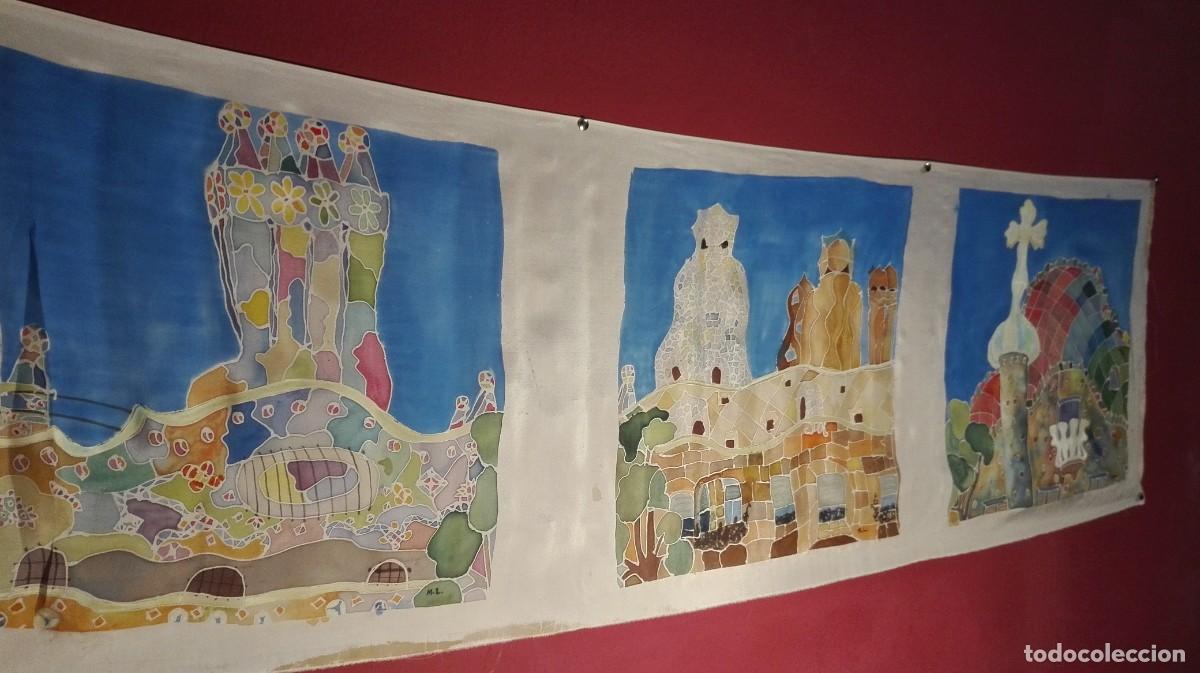 Otros objetos de arte: TAPIZ DE SEDA CON OBRAS DE GAUDI - Foto 9