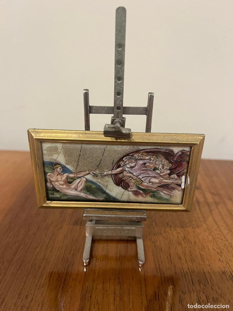 Otros objetos de arte: R&eacute;plica en esmalte de cuadro de Miguel &Aacute;ngel - Foto 1
