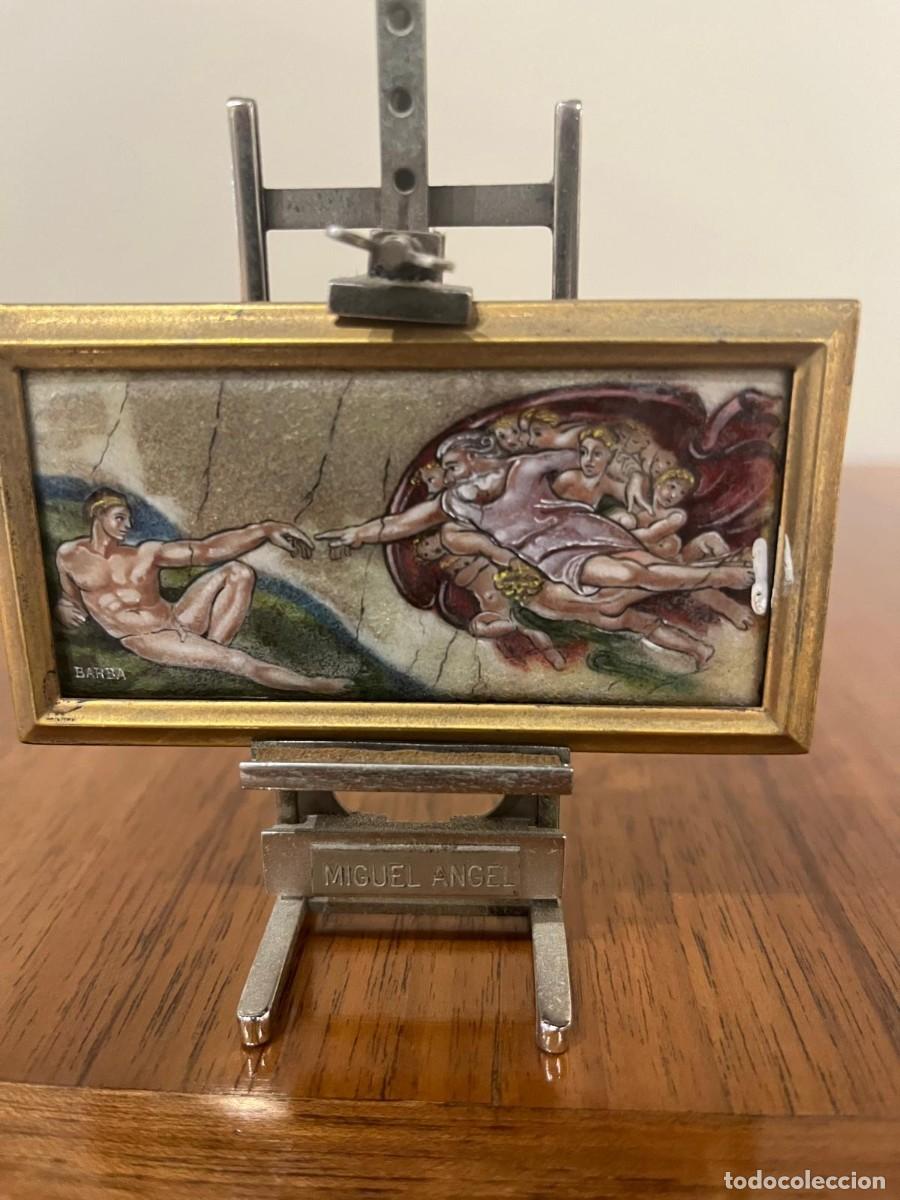 Otros objetos de arte: R&eacute;plica en esmalte de cuadro de Miguel &Aacute;ngel - Foto 2