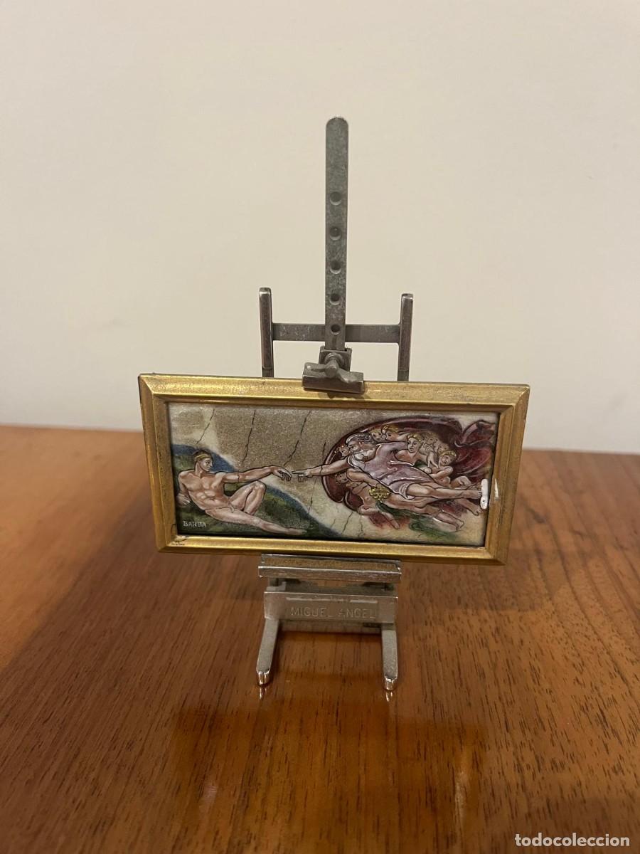 Otros objetos de arte: R&eacute;plica en esmalte de cuadro de Miguel &Aacute;ngel - Foto 4