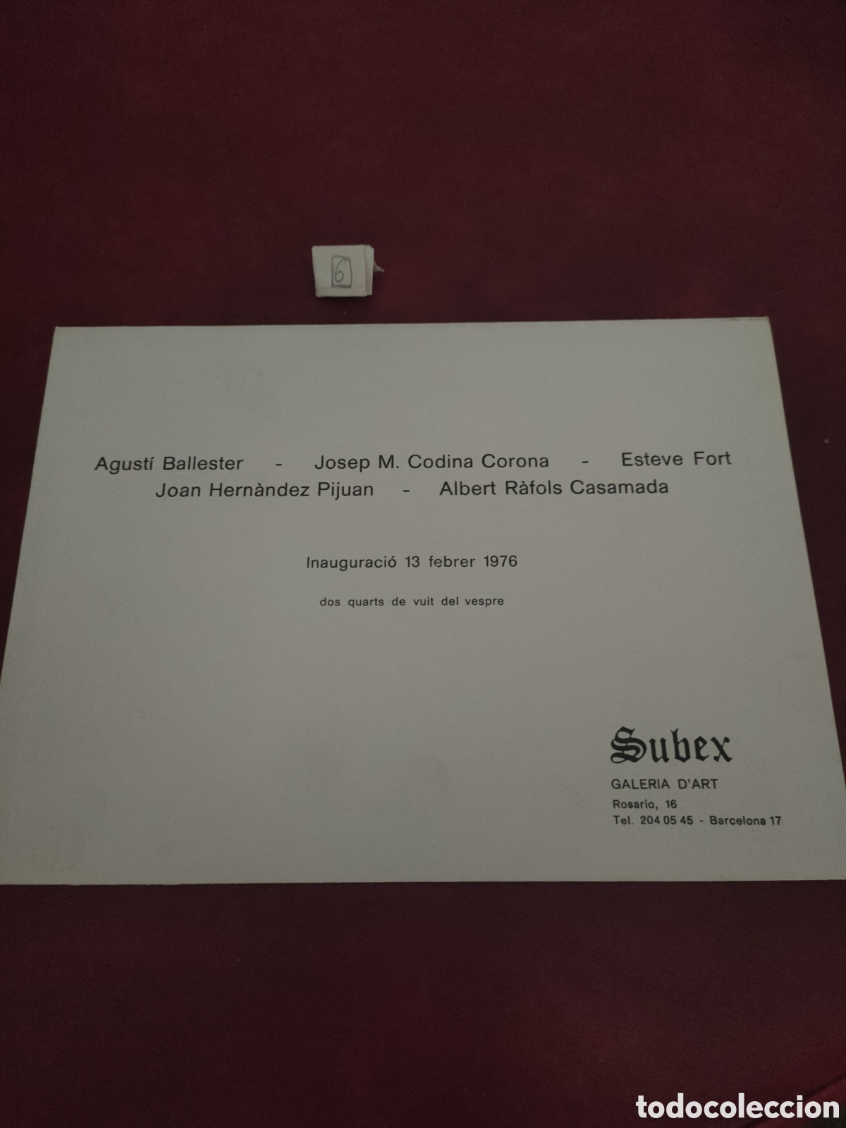 Otros objetos de arte: Tr&iacute;ptico Galer&iacute;a Subex 1976 - Foto 1