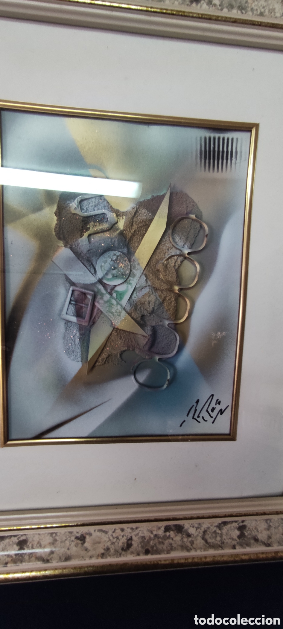 Otros objetos de arte: Cuadro, Obra abstracta firma autor - Foto 4