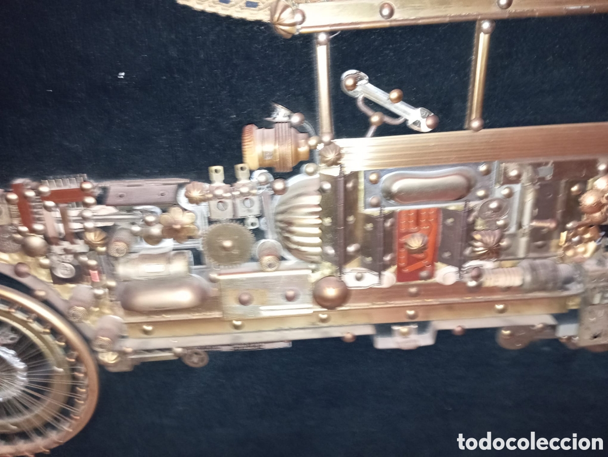 Otros objetos de arte: Cuadro coche materiales reciclados - Foto 4
